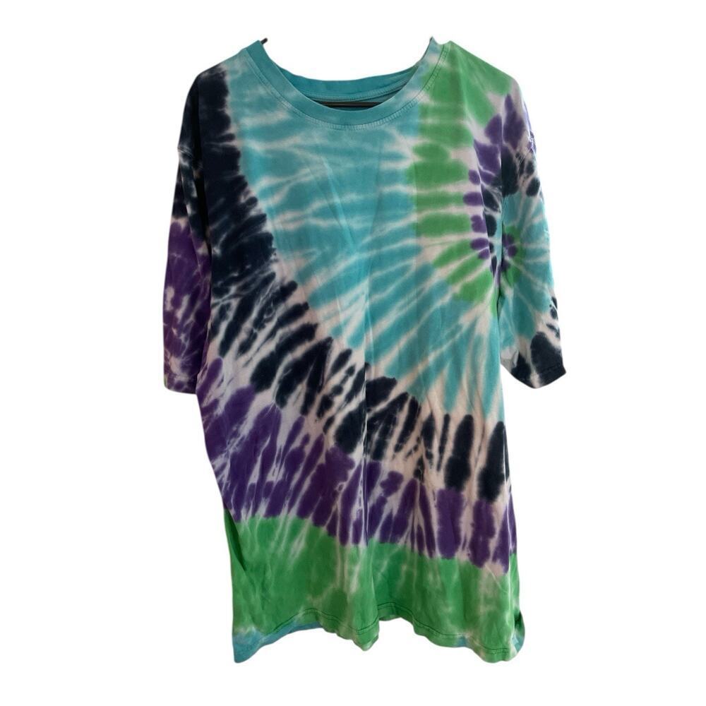 KING SIZE SIZE 2XL TALL TIE DYE TEE OF MULTI COLOR